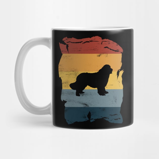 Newfoundland Dog Distressed Vintage Retro Silhouette by DoggyStyles